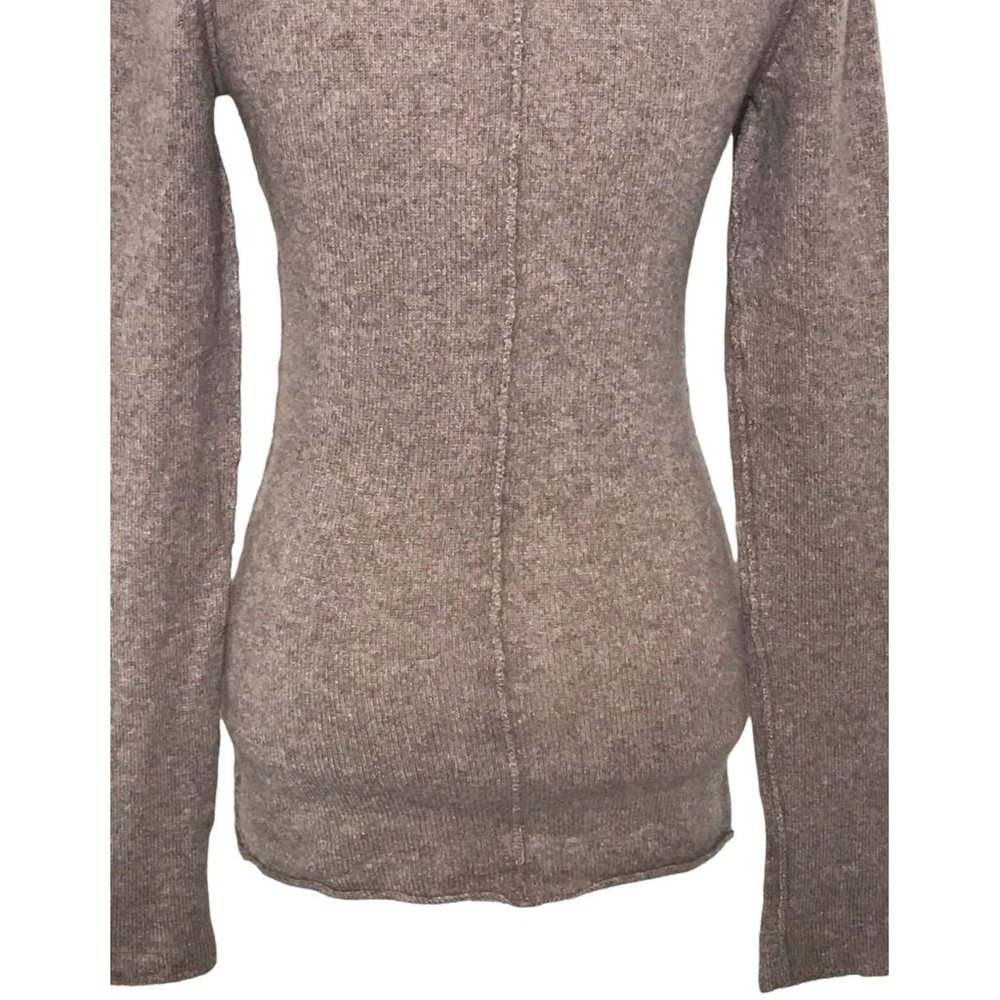 SOLD INHABIT Light Brown Crew Neck Cashmere Sweater Size Large - Picture 7 of 8